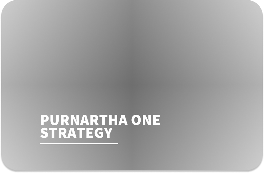 Visual representation of the Purnartha One Strategy, a multi-asset investment approach showcasing various asset classes.